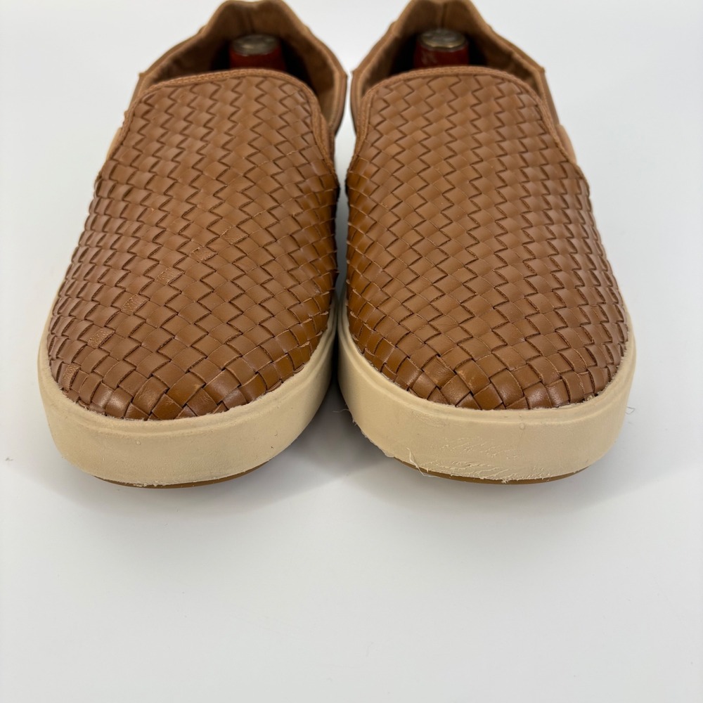 OluKai Lae'ahi Li 'Ili Slip On Mens 9.5 Brown Woven Leather Sneakers Fox - Picture 7 of 9
